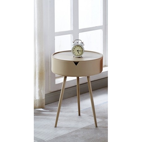 Table d' appoint  stylé  rond trepieds  noir