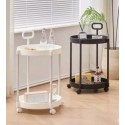 chariot cocktail  avec etagère plastique ABS blanc ou noir