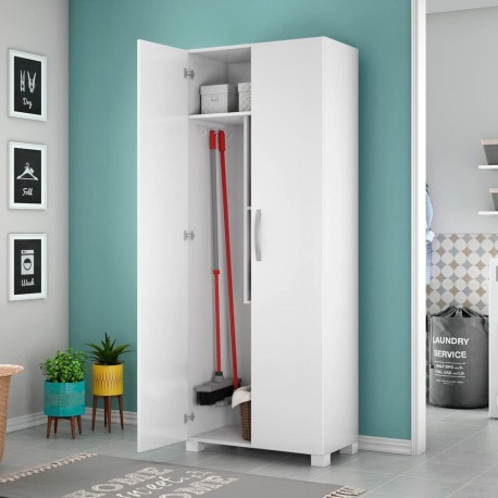 armoire blanc 2  porte melamine