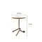 Table d'appoints  ronds  pieds  arc en  boule  marron   40 CM