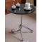 Table d'appoints  ronds  pieds  arc en  boule  marron   40 CM