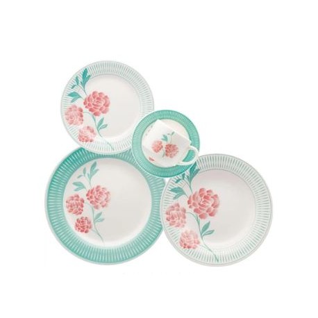 SET SERVICE DE TABLE 20 PCS    FLORAL PASTEL  DONNA BLOMM