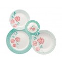 SET SERVICE DE TABLE 20 PCS    FLORAL PASTEL  DONNA BLOMM