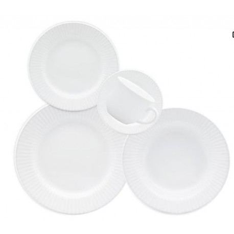 SET SERVICE DE TABLE 20 PCS BLANC LUXE  DONNA BRACO