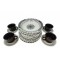 SET SERVICE DE TABLE 20 PCS   ORIENTAL  NOIR ET BLANC   DONNA  FULK