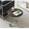 Table d'appoints  ronds  pieds  arc en  boule  marron   40 CM