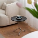 Table d'appoints  ronds  pieds  arc en  boule    noir  40 CM