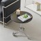 Table d'appoints  ronds  pieds  arc en  boule  marron   40 CM