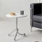 Table d'appoints  ronds  pieds  arc en  boule  marron   40 CM